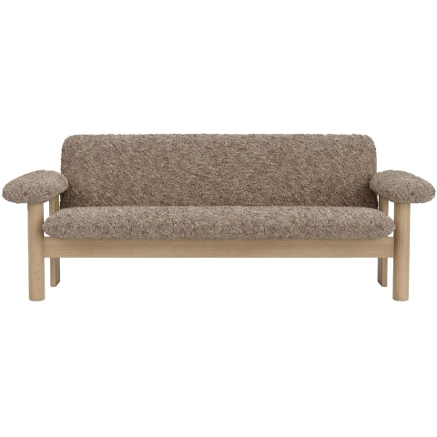 Audo Copenhagen Brasilia 2-zits Bank Naturel Eiken Sheepskin Sahara