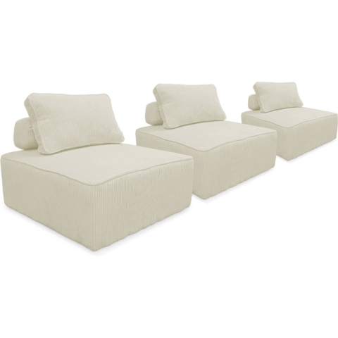 sweeek - Corduroy fauteuil, set van 3