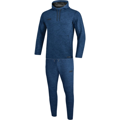 JAKO M9629 Joggingpak Met Sweaterkap Premium Basics - Marine Gemeleerd - S