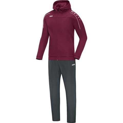 JAKO M9650 Vrijetijdspak Met Kap Classico - Bordeaux - XXL