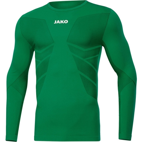 JAKO 6456 Longsleeve Comfort Gerecycled - Sportgroen - XXS