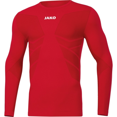 JAKO 6456 Longsleeve Comfort Gerecycled - Sportrood - L