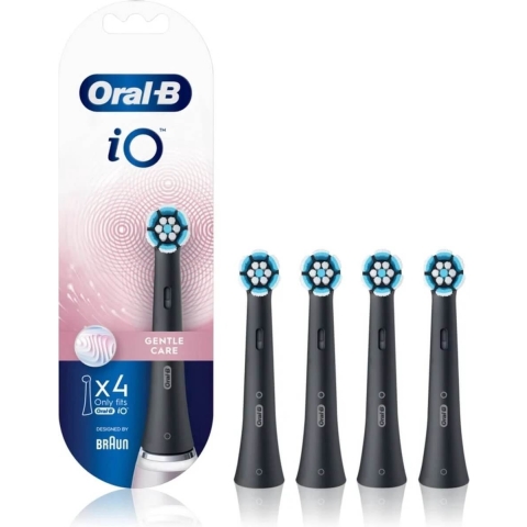 Oral B iO Gentle Care Opzetborstels– Zwart | 4 stuks