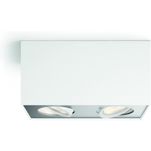 Philips Box opbouwspot - 2-lichts - wit