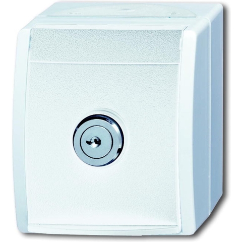 Busch-Jaeger Wandcontactdoos met randaarde afsluitbaar Ocean (opbouw) Wit 20 EWSL-54