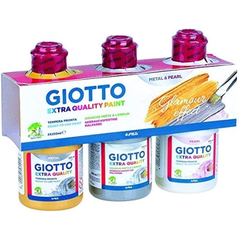 Giotto Extra Quality Verf 3 x 250 ml - Metal & Pearl