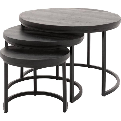 Goossens Salontafel Jelle XL in Mango zwart was