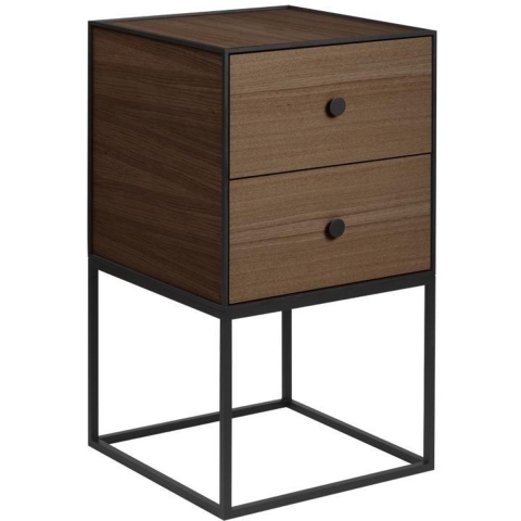 Audo Copenhagen Frame 35 Nachtkastje Met 2 Laden Gerookt Eiken