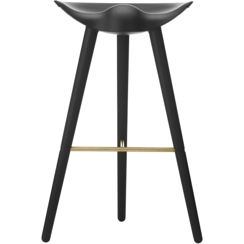 Audo Copenhagen ML42 Barkruk H81 Zwart Gebeitst Beuken Messing