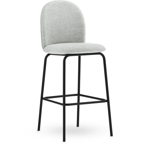 Normann Copenhagen Ace Barkruk 75 Zwart Gepoedercoat Onderstel Synergy
