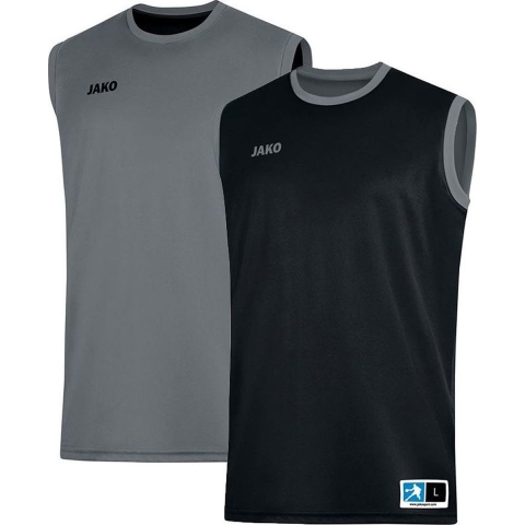 JAKO 4151 Reversible Shirt Change 2.0 - Zwart/Steengrijs - XXS