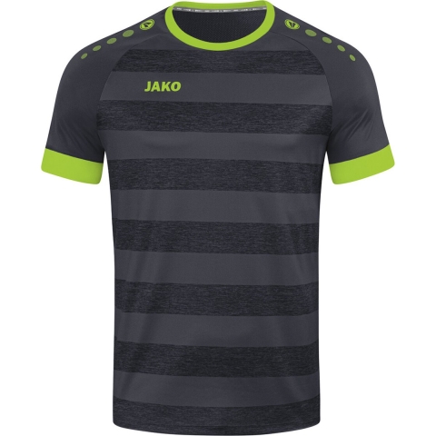 JAKO 4214 Shirt Celtic Melange Km - Antraciet/Lemon - XXL