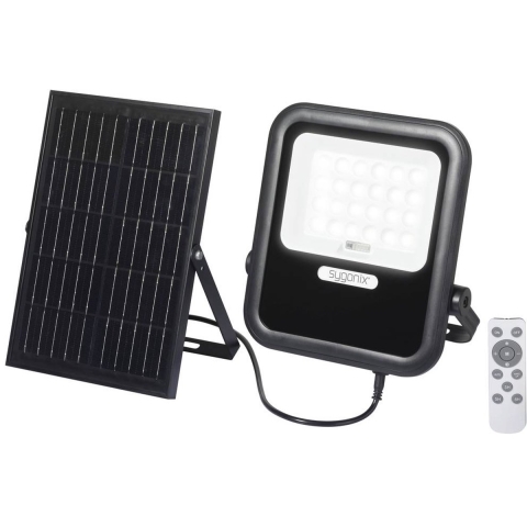 Sygonix SY-6313012 Wandspot op zonne-energie 10 W Warmwit Zwart