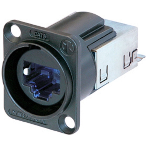 Neutrik NE8FDY-C6-B EtherCon RJ45 CAT6 inbouwbussen NE8FDY-C6-B Bus, inbouw NE8FDY-C6-B Aantal polen: 8P8C Zwart 1 stuk(s)