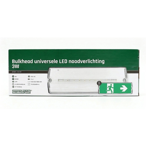 Normlights Bulkhead Noodverlichting 3W 185 Lm - LED 3W 185Lm