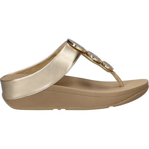 FitFlop Halo bead circle metallic Tbar Teenslippers