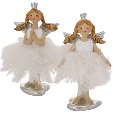 Boltze Home Kerstfiguur Engel Starletta Polyresin H11cm