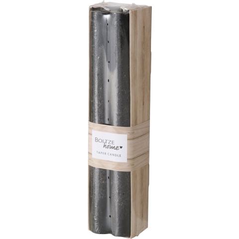Boltze Home Tafelkaars Melia Ø2,5x20cm 4-delig Paraffin Zwart