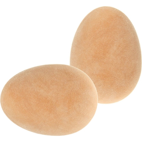 Nep stuiterend ei - 10x - rubber - bruin - stuiterbal fop eieren -