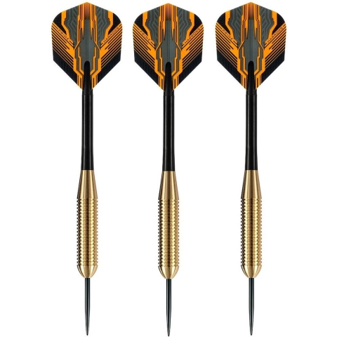 2x Set van 3 dartpijlen Club Brass 22 grams -