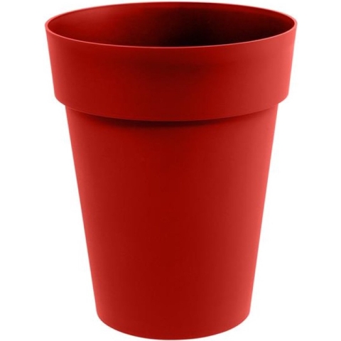 EDA Toscane Bloempot - kunststof - rood - D44 x H53 cm - binnen- en buitenshuis -