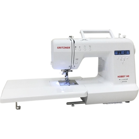 Gritzner Naaimachine met vrije arm Hobby 140 Computerondersteuning, Met aanschuifvlak, Met display Wit