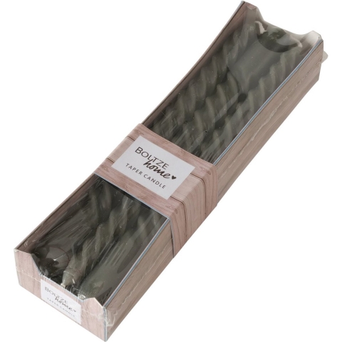 Boltze Home Kaarsen Twisto Doosje A 6 Stuks Ø2x20cm Grijs