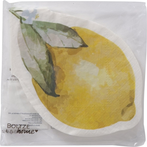 Boltze Home Servetten &apos;Capri&apos; Citroen 16x16cm 12-delig Papier