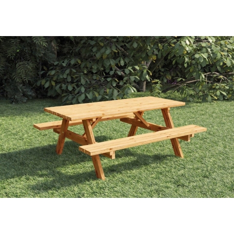 Picknicktafel basis vuren bruin geimpregneerd 180 cm Tuindeco - Tuindeco
