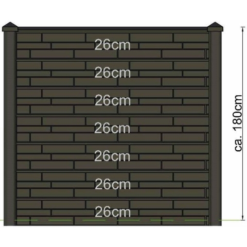 Berton sleufpaal Reest antraciet eindmodel 246 cm Tuindeco - Tuindeco