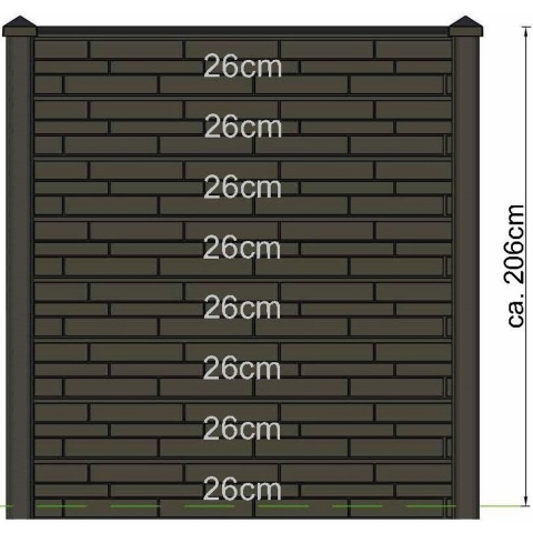 Berton sleufpaal Reest antraciet eindmodel 272 cm Tuindeco - Tuindeco