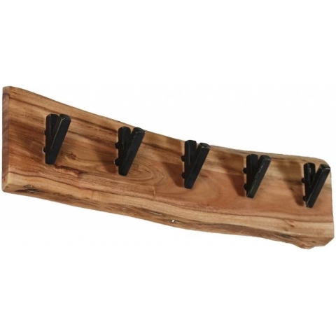 LT-Luce Kapstok Edge 5 Haaks Acacia Naturel 60cm