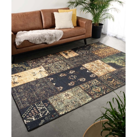 Heritaged Patchwork vloerkleed - Fade No.1 olijfgroen - 190x290 cm