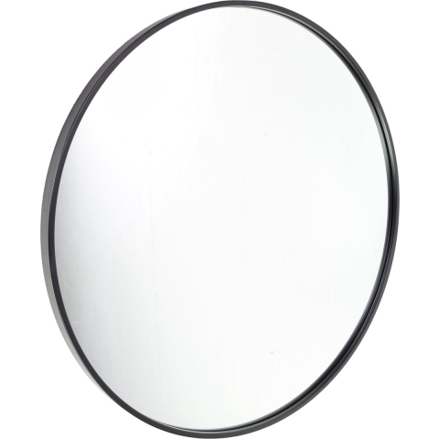 Fragix Boston wandspiegel rond - Zwart - Metaal - Ø75cm - Industrieel