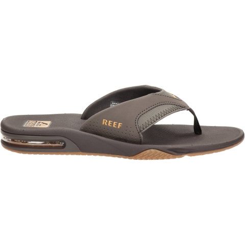 FANNING BROWN/GUM Teenslippers