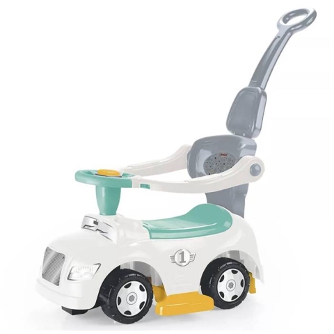 Dolu 3in1 Loopauto met Handgreep + Toeter Wit/Blauw/Grijs/Geel