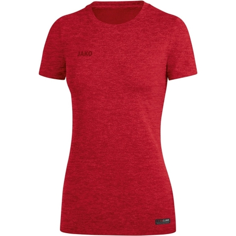 JAKO 6129D T-Shirt Premium Basics Dames - Rood Gemeleerd - 44
