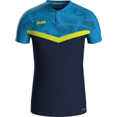 JAKO 6324 Polo Iconic - Marine Jako-Blauw/Fluogeel - XL