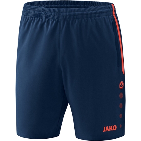 JAKO 6218D Short Competition 2.0 Dames - Navy/Flame - 42-44
