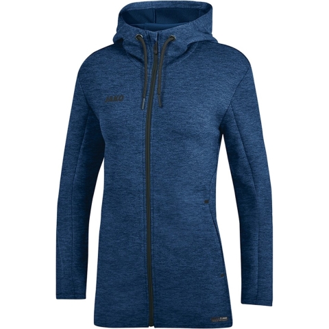 JAKO 6829D Jas Met Kap Premium Basics Dames - Marine Gemeleerd - 44