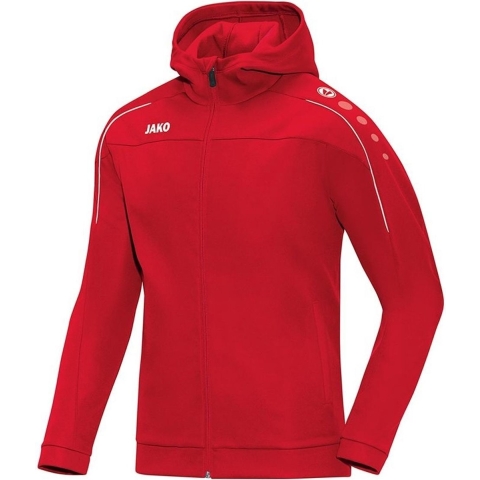 JAKO 6850D Jas Met Kap Classico Dames - Rood - 44