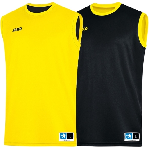 JAKO 4151 Reversible Shirt Change 2.0 - Zwart/Citroen - XL