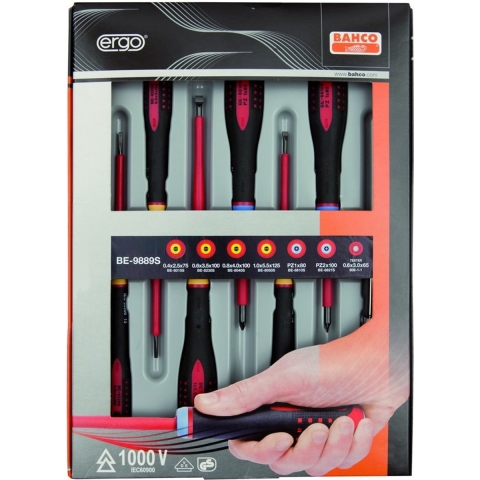 Bahco ergo schroevendraaier set 7d incl.tester | BE-9889S