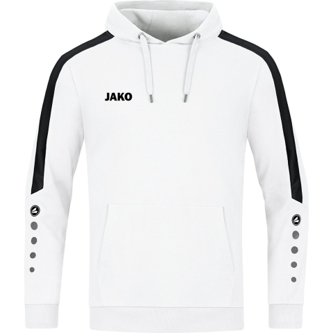 JAKO 6723 Sweater Met Kap Power - Wit - M