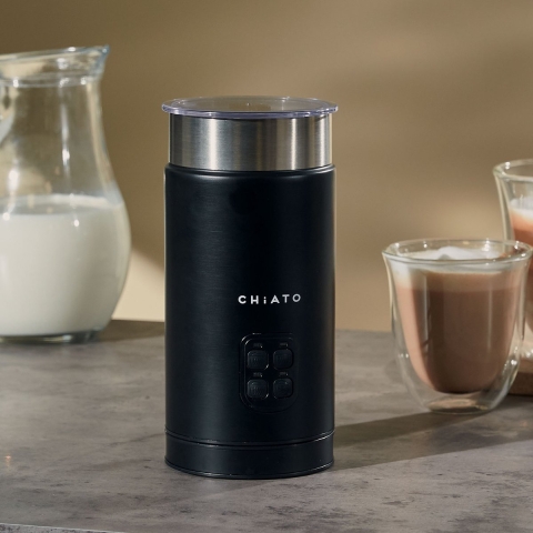 CHiATO milkPLAY automatische-elektrische melkopschuimer – Zwart