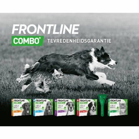 2x Frontline Combo Spot On Anti Vlooien en Teken Druppels Kat vanaf 1 kg 6 pipetten