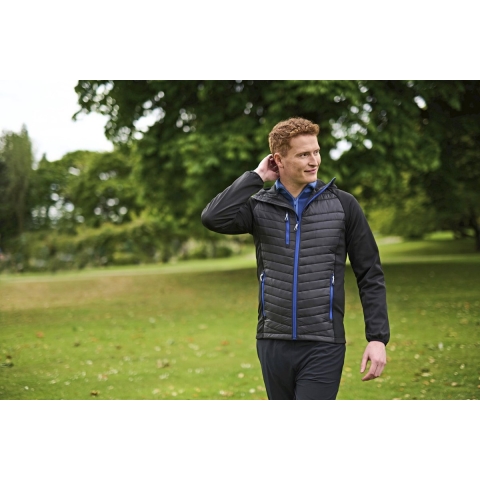 Ragetta RG0549 Navigate Hybrid Jacket - Black/Orange Pop - L