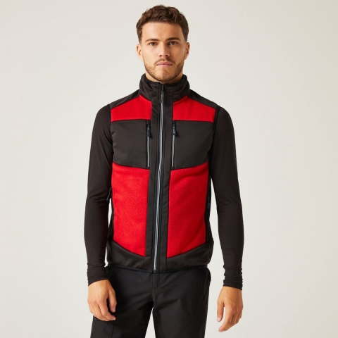 Ragetta RG914 E-volve Unisex Knit Effect Stretch Bodywarmer - Classic Red/Black - M