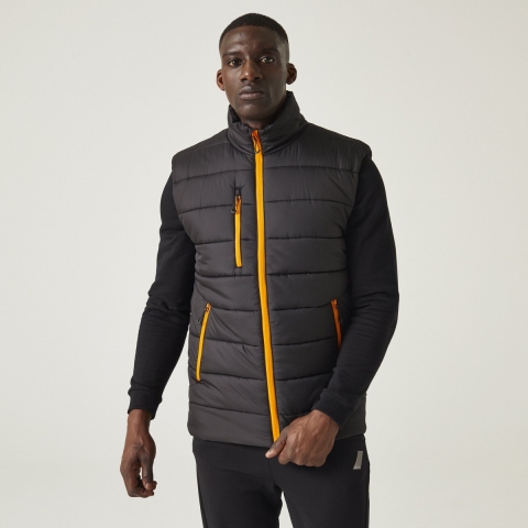 Ragetta RG892 Navigate Thermal Bodywarmer - Black/Orange Pop - 3XL