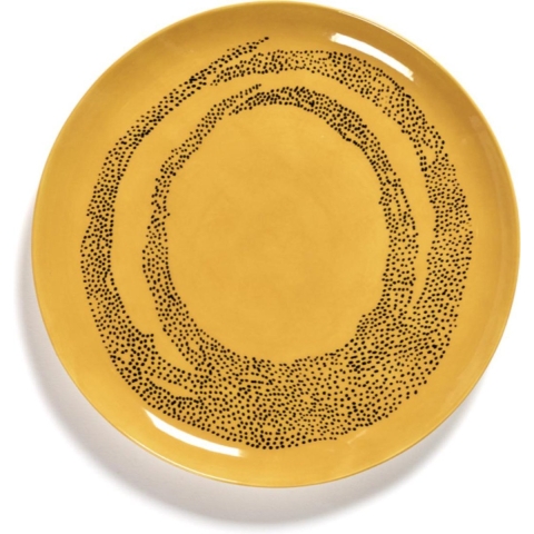 Serax Feast By Ottolenghi DinerbordØ26.5 Set Van 2 Yellow/Black Dots